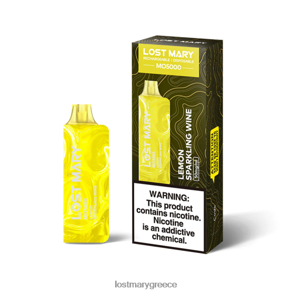 χαμένη μαίρη mo5000 - LOST MARY vape Greece νικοτινη - λεμόνι αφρώδες κρασί 2P88R43