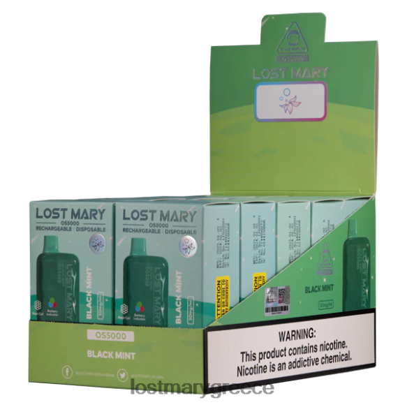 χαμένη μαίρη os5000 - LOST MARY νικοτινη - μαύρη μέντα 2P88R10