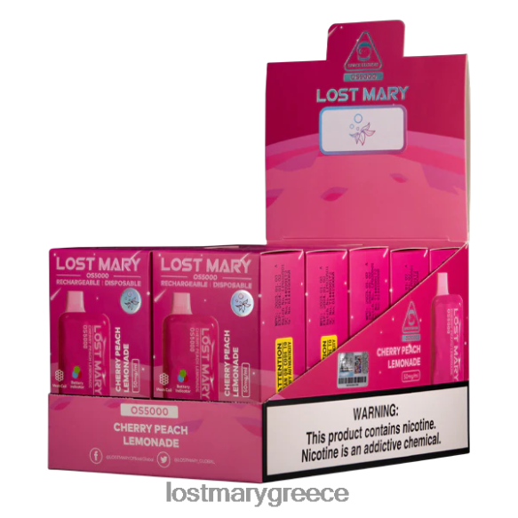 χαμένη μαίρη os5000 - LOST MARY vape Greece χονδρικη - λεμονάδα ροδάκινο κεράσι 2P88R24