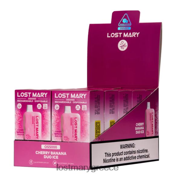 χαμένη μαίρη os5000 - LOST MARY νικοτινη - κεράσι μπανάνα duo ice 2P88R20