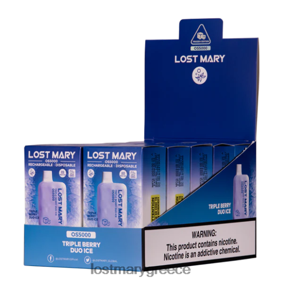 χαμένη μαίρη os5000 - LOST MARY vape Greece χονδρικη - τριπλό μούρο duo ice 2P88R74