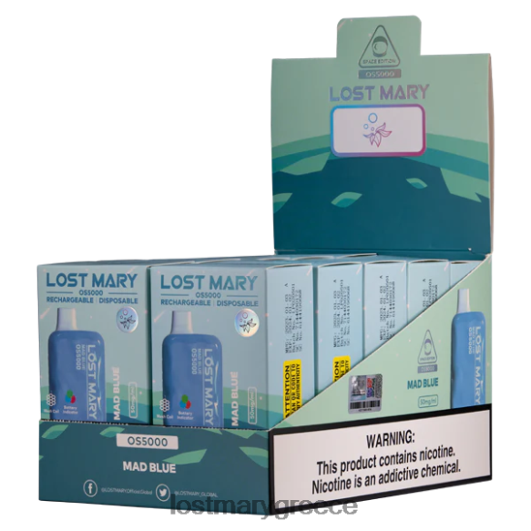 χαμένη μαίρη os5000 - LOST MARY vape - τρελό μπλε 2P88R46