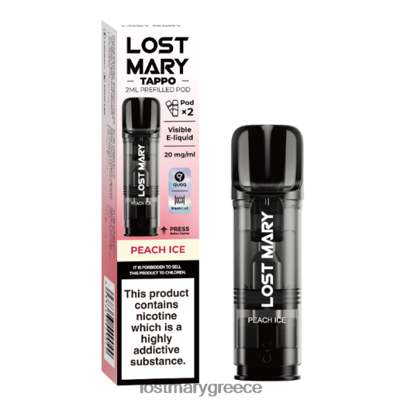 χαμένοι προγεμισμένοι λοβοί mary tappo - 20 mg - 2 πκ - LOST MARY νικοτινη - πάγος ροδάκινου 2P88R180